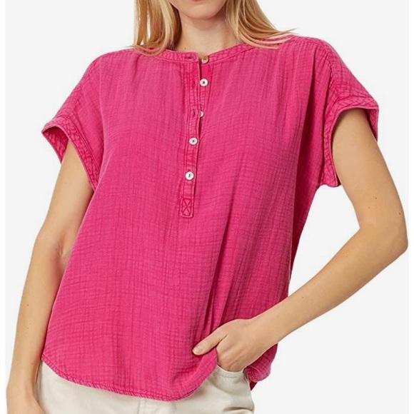 Faherty Dream Cotton gauze Desmond top - Picture 2 of 8